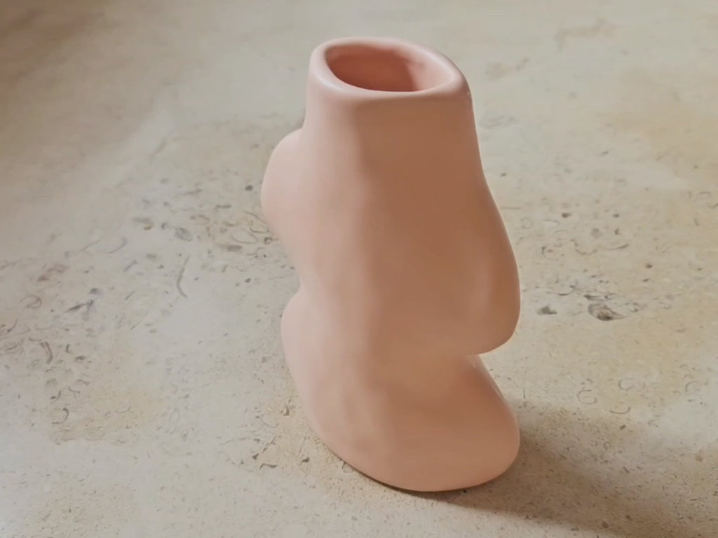 Fluxo Ceramic Vase -  Medium Pink