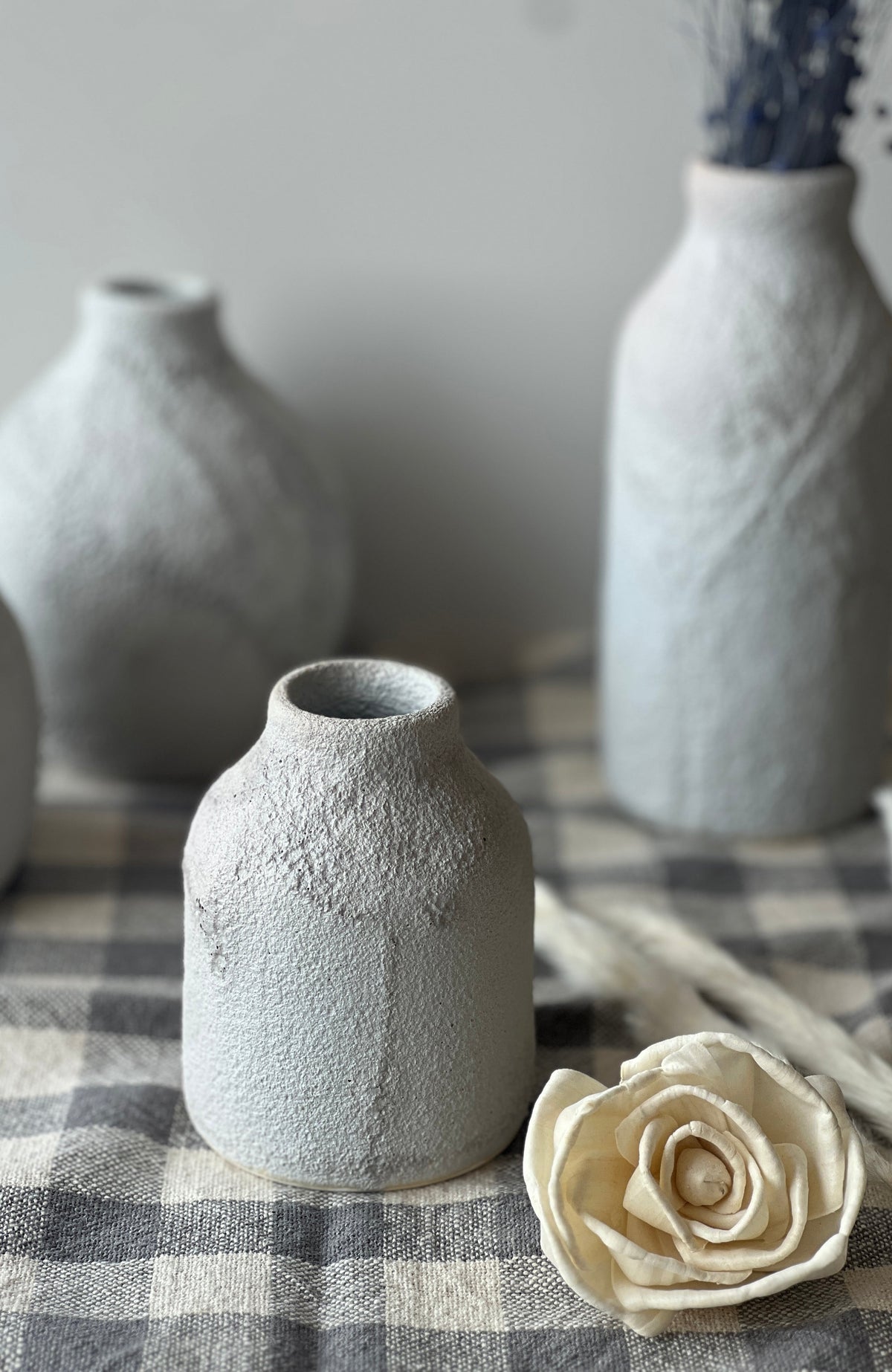 Gray Crater Vases